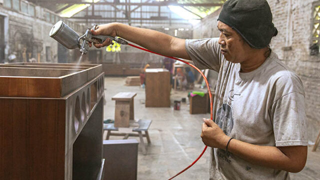 The Factory Indonesia Furniture and Home Furnishings Manufacturing in Jepara, Indonesia.